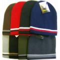 Adult Cuffless Striped Beanie