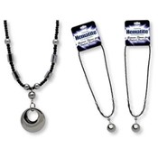 "Lustrous Hematite" Glass Beaded Necklace