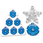 Sparkling Crystal Snowflake Tac Pin