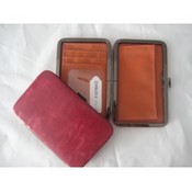 Designer Look Mini Camel Patent Flat Wallet