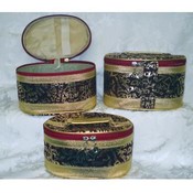 3-piece beauty case set with mirror
