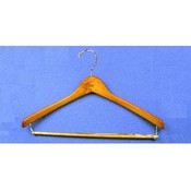 Wood Walnut Suit Hanger With Bar