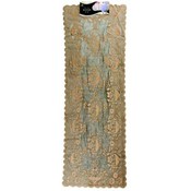 16" x 45" Two Tone Black and Gold Lace Runner
