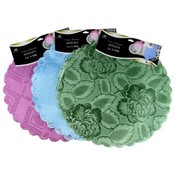 2 Piece 16" Round Assorted Color Woven Doilies