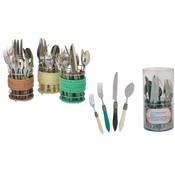 20 Piece Cutlery Set In Round Wire Holder