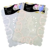White/Beige 10"x14" Woven Handmade Doily