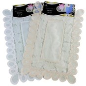 White/Beige 12"x18" Woven Handmade Placemat