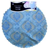 2 Piece. 16" Round Elegant Woven Jacquard Doilies