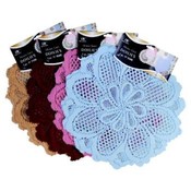 2 Piece. 14" Round Colors Heavy Lace Knit Doilies