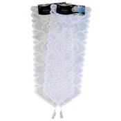 15"x45" White/Beige Heavy Lace Knit Runners