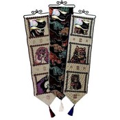 Assorted Cats &amp; Dogs Knit Tapestry With Hanger