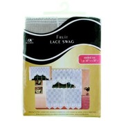 W/B.  Floral Airbrushd Knit Lace Swag 60"x30"