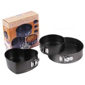 3 Pc Spring Form Baking Pan Set In Color Box
