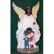 12" Ethnic Guardian Angel Figurine