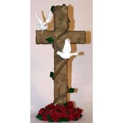 10" Cross W/ Flower