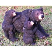 BEAR WTIH CUBS FIGURINE