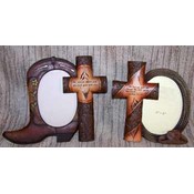 Photo Frame 4X6 Rope, Boots, Cross, 2 Asst.