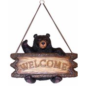 12"X9" Bear Hanging Welcome Sign