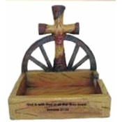 Cross On Wheel Note Holder