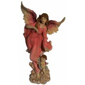 16"X9" Angel In Pink Dress Figurine