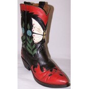 Black and Red Butterfly Boot