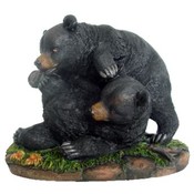 TWO BEARS PLAYING FIGURINE