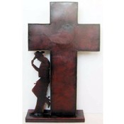 METAL COWBOY SILHOUETTE AND CROSS
