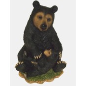 SITTING BEAR AND CUB FIGURINE