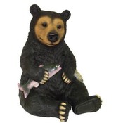 BEAR WITH FISH FIGURINE