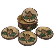Pine Cone Coaster Set