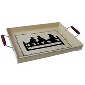 18.5" Metal Tray, Cowboy &amp; Buddies