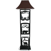 Metal Bear Floor Lamp W/ Shade, 57"
