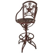 Metal Bar Stool  W/ Star