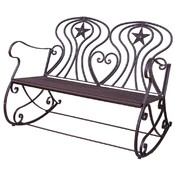 Metal Double Rocking Chair W/ Star