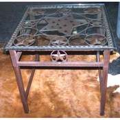 Metal Star End Table