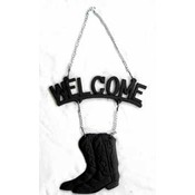 Boots W/ Welcome Sign