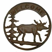 8"X8" Moose W/ Welcome Circle