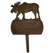 9 3/4"X5 1/2" Moose Crossing Garden Stake