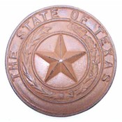 Cast Iron Texas Seal Figurine