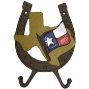 Texas Map/Horseshoe W/ Flag Hook