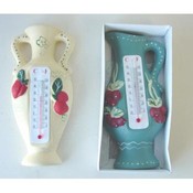 Decorative 6" Ceramic Wall Thermometer