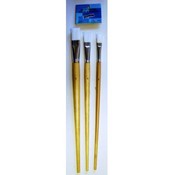 3 Pack Artist Paint Brushes