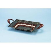 Metal,Rope, Rattan Tray with handles