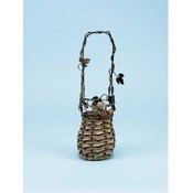 17" Metal and Rope Vase
