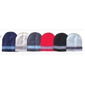 Stripe Short Beanie For Junior