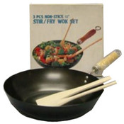 3 Piece Non Stick Wok Set