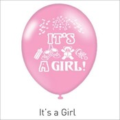 12 Printed Balloon 10Ct Its A Girl