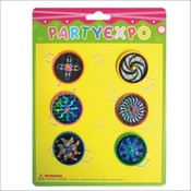 Diameter 4Cm Spinning Top W/Laser Label X6*