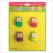 Plastic Stamps X4* Assorted Colors + Styles