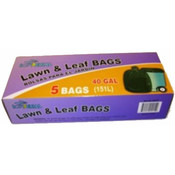 5Ct 40Gallon Trash Bags